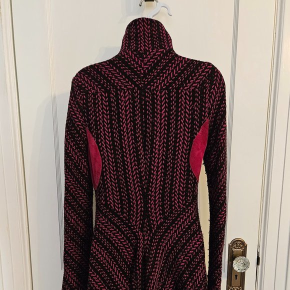 Diane von Furstenberg (DVF) Coat, Fuchsia & Black Print - Picture 7 of 11